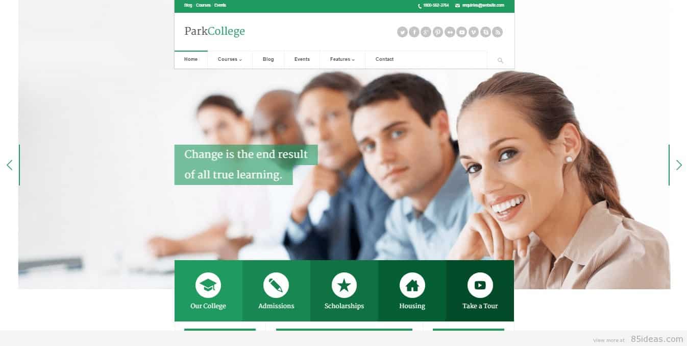 ParkCollege WP Theme for Learning Organizations