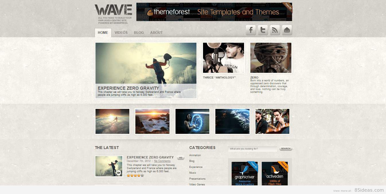 Wave wordpress theme