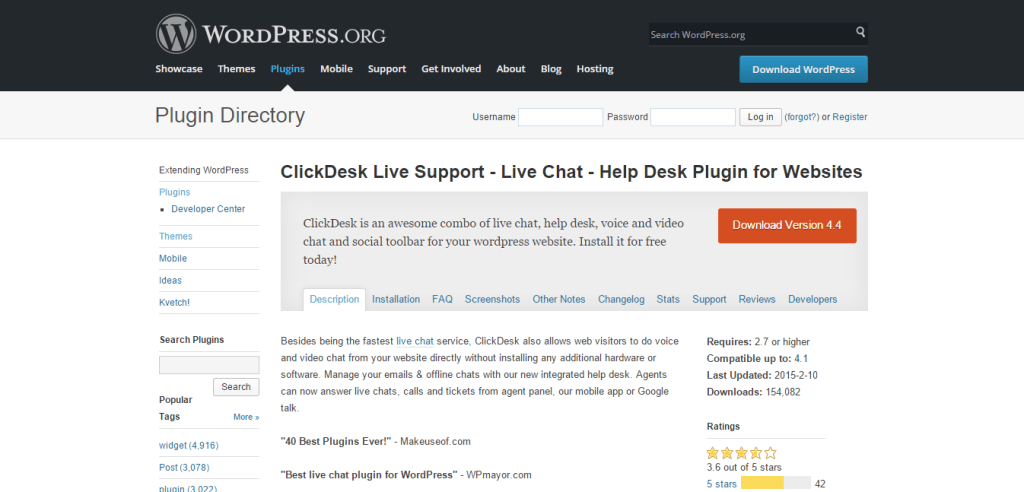 ClickDesk Live Support Plugin