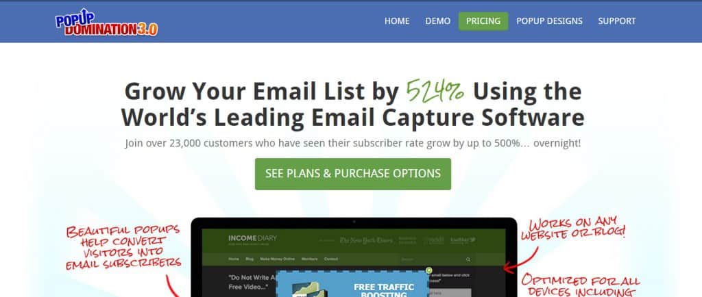 PopUp Domination Opt in Software