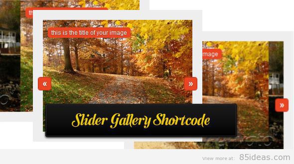Slider gallery shortcode