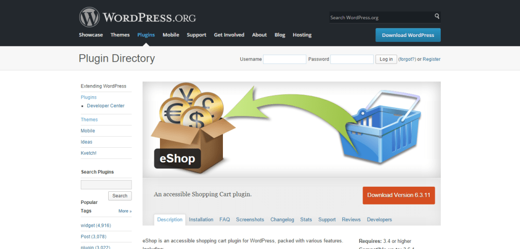 eShop WordPress Plugin