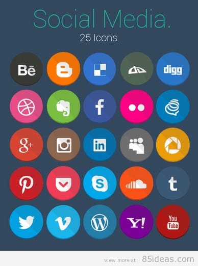 40 Geekly Flat Icons