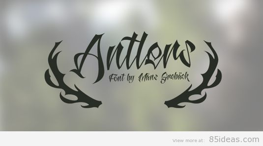 Antlers tattoo font