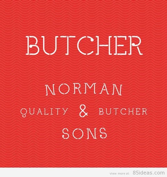 Butcher font
