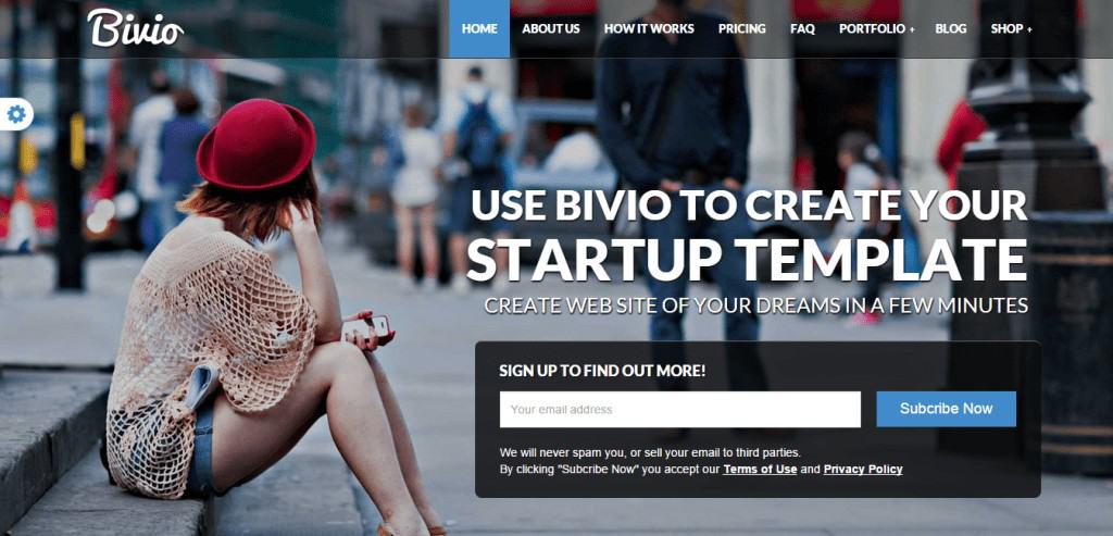 Bivio App Landing Page WordPress Theme