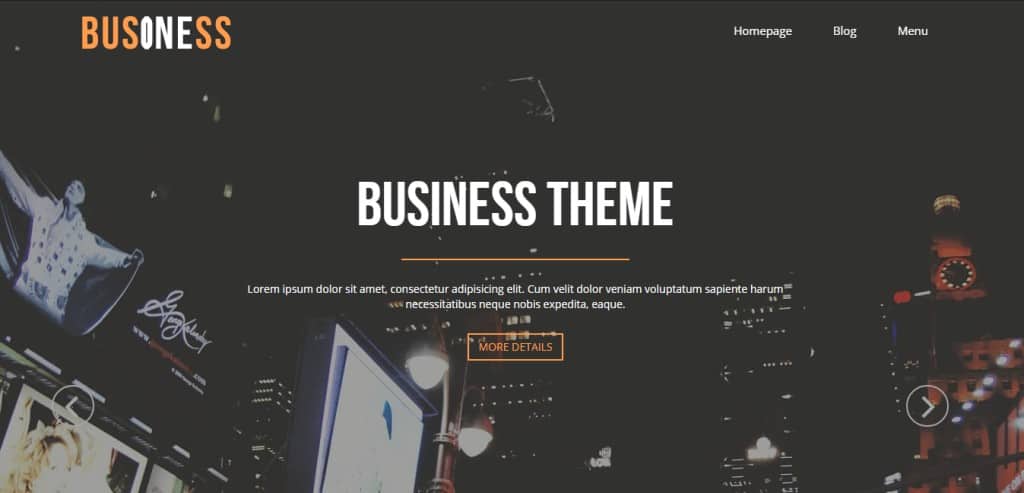 Business One Page Theme