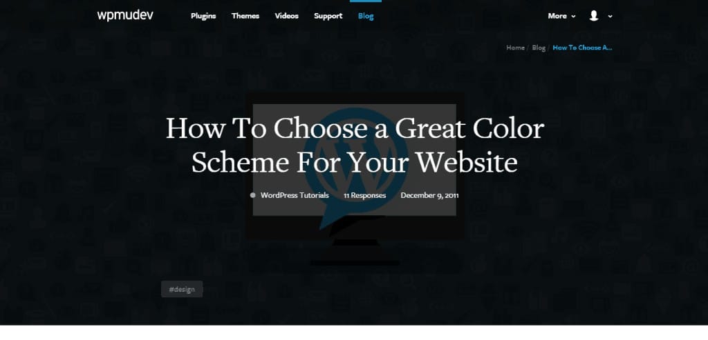 Color Scheme Website WPMU DEV