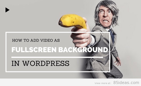 add Video as fullscreen background in WordPress
