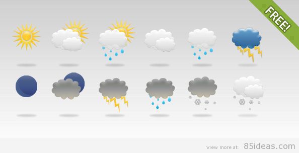 12 Free Weather Icons