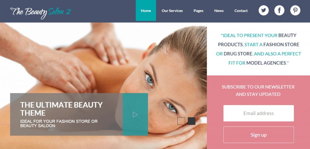 Beauty Salon 2 Theme - Beauty Salon Theme - Best Hair Salon/Beauty WordPress Themes
