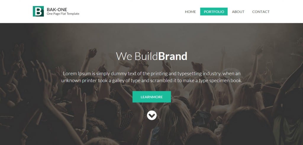 Brand Website Template bak-one