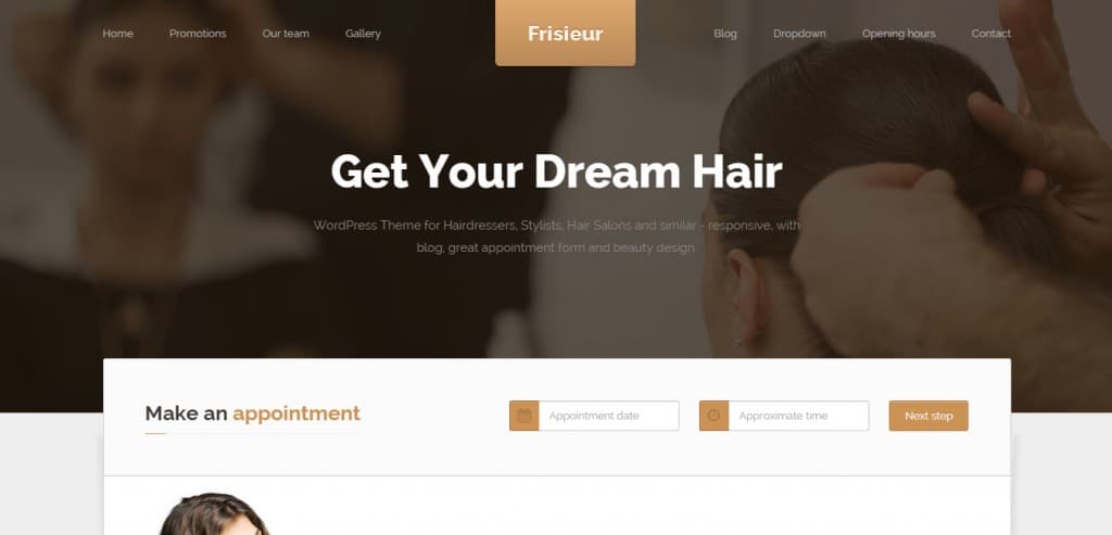 Frisieur WordPress Theme for Hairdressers - Best Hair Salon/Beauty WordPress Themes