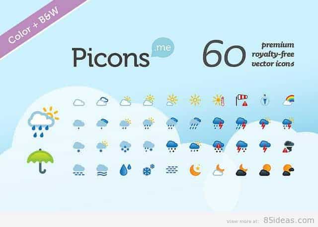 Picons Weather Vector Icons