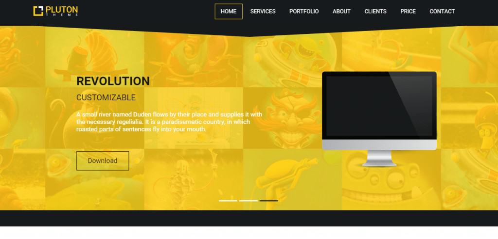 Pluton Free Bootstrap Html Template