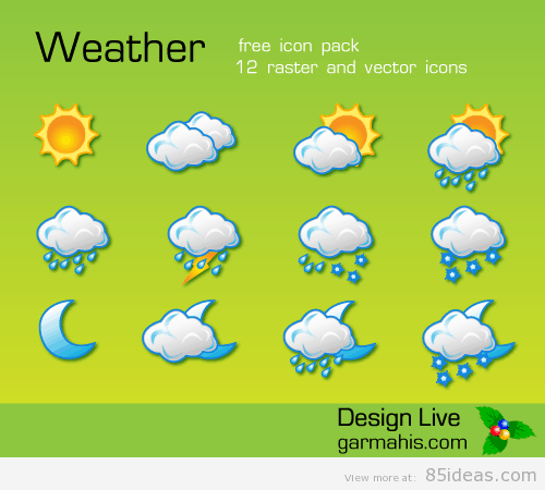 free vector weather icon pack