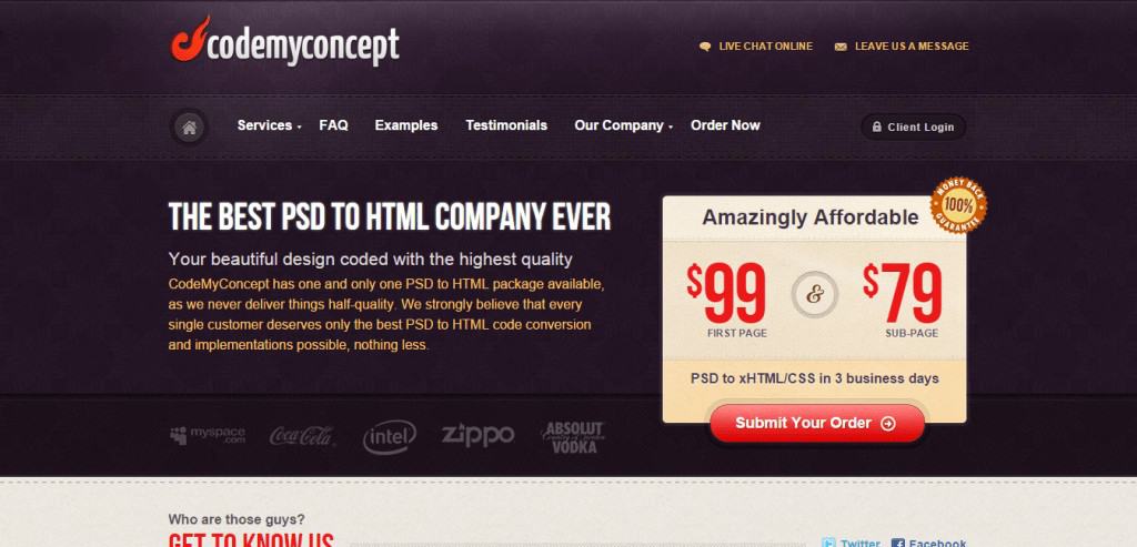 CodeMyConcept best PSD to HTML