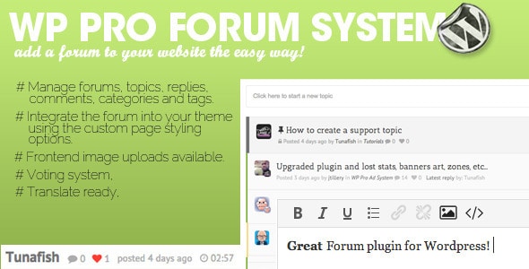 WP Pro Forum System