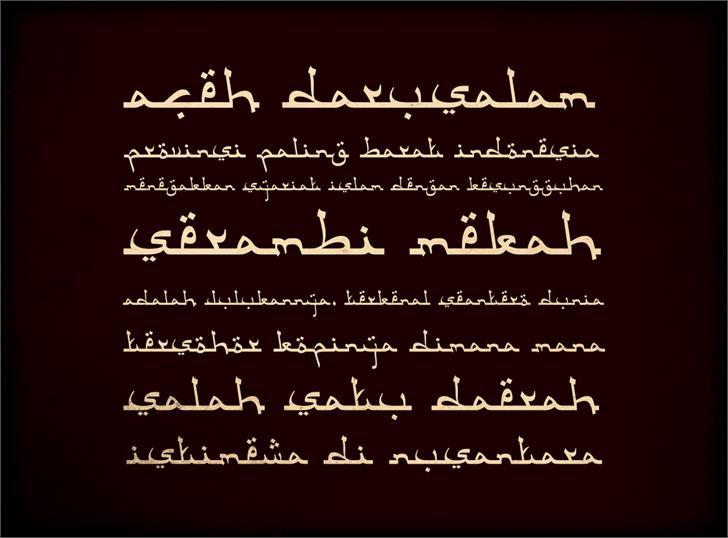 Aceh Darusalam font