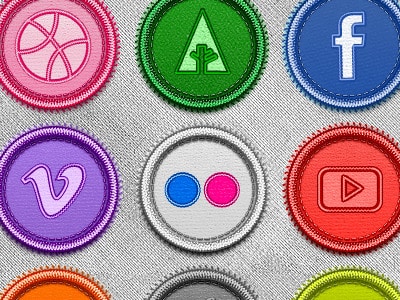Handcrafted Social Badges