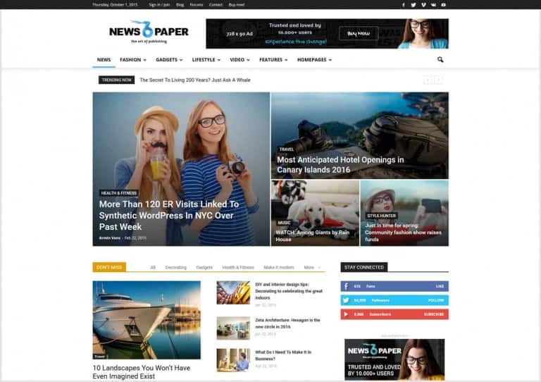 35+ Creative Magazine/News WordPress Themes 2021 - 85ideas.com