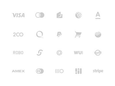Popular payment icon set