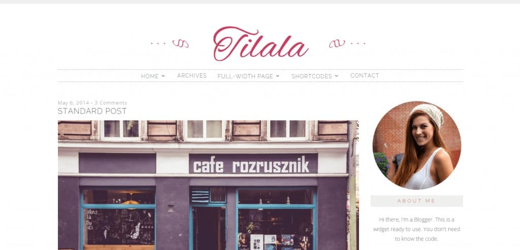 Tilala Minimal WordPress Theme