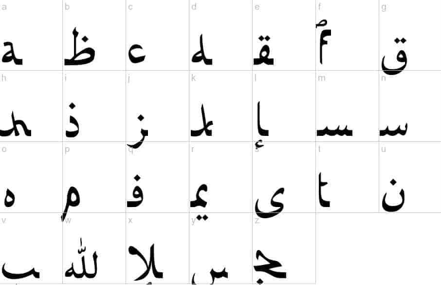 arabic letters