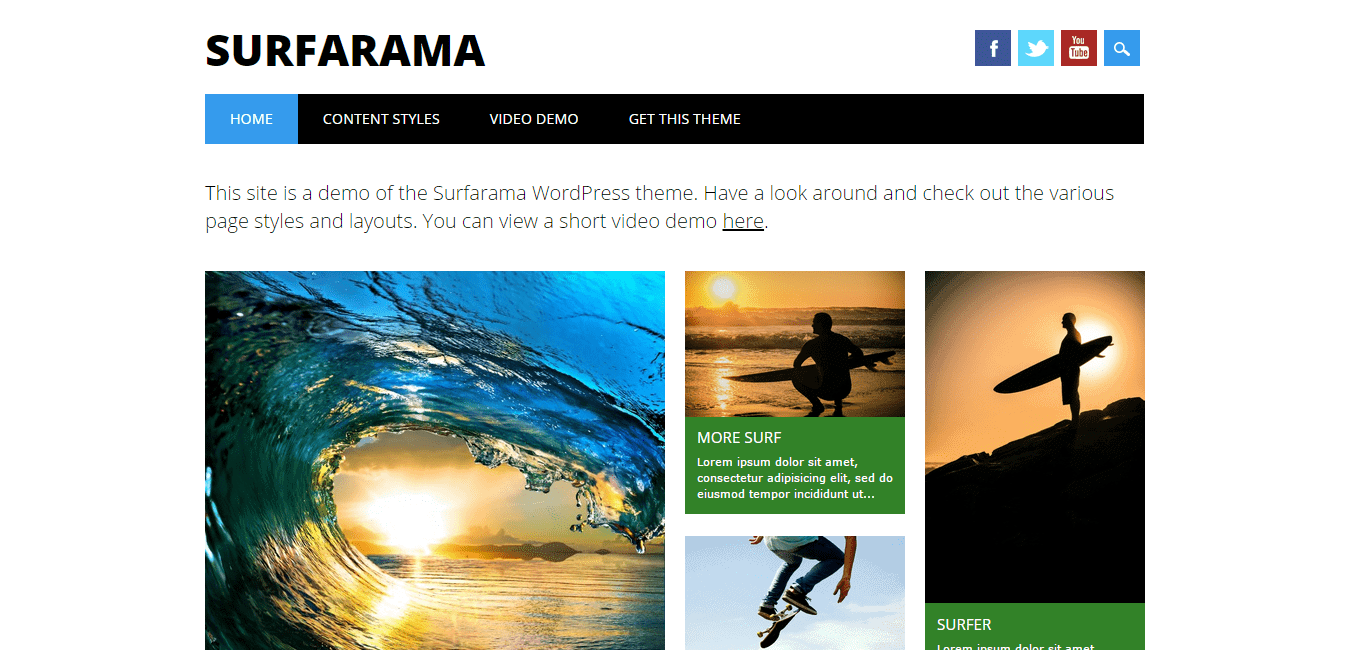 Surfarama WordPress Theme