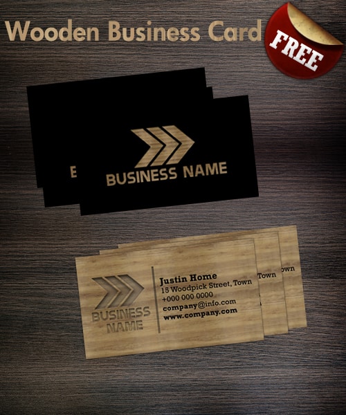 Wooden business card Template