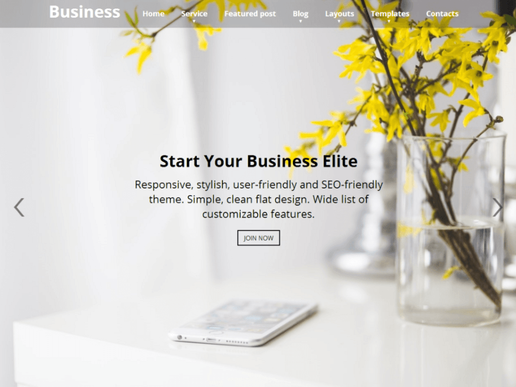 Business Elite Web Dorado WordPress theme