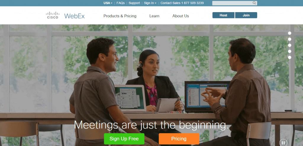 Cisco WebEx Online Meetings Video Conferencing