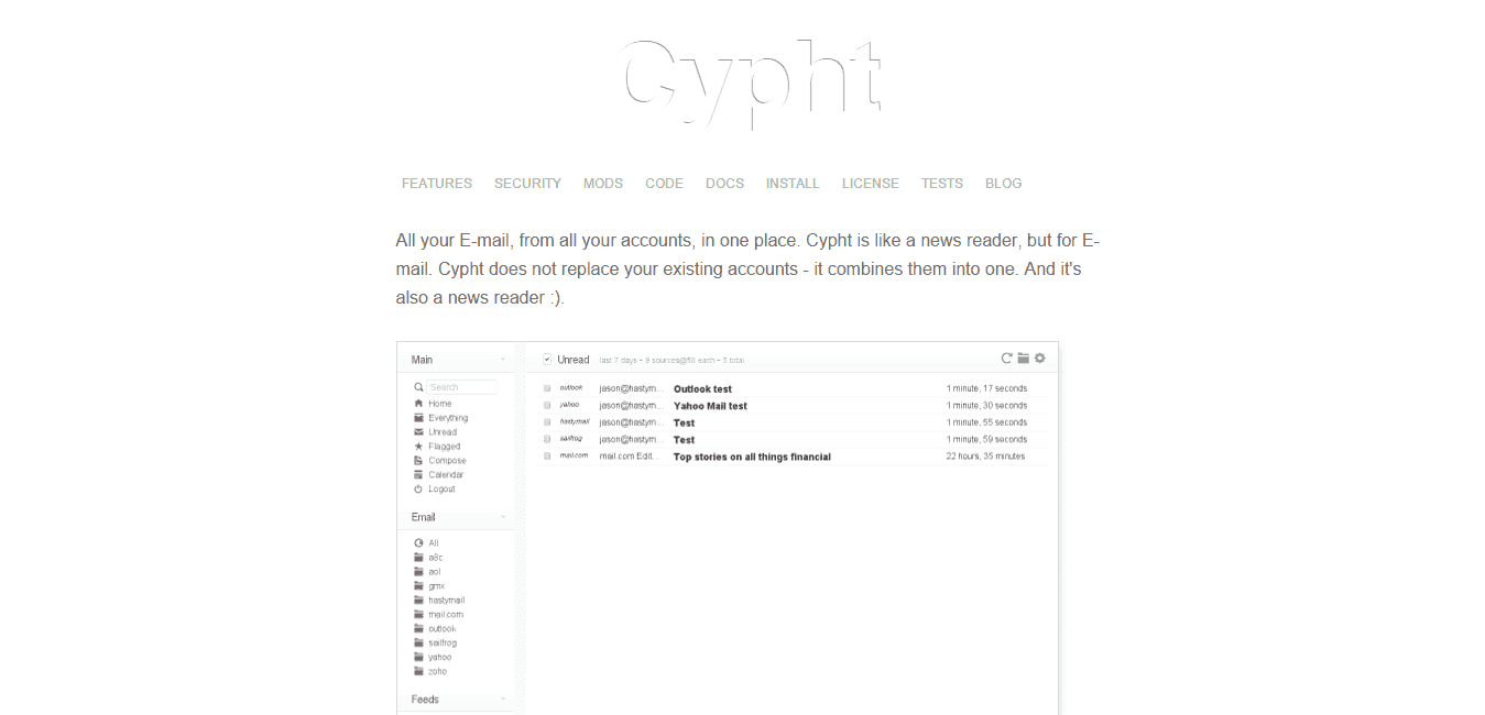 Cypht Webmail solution