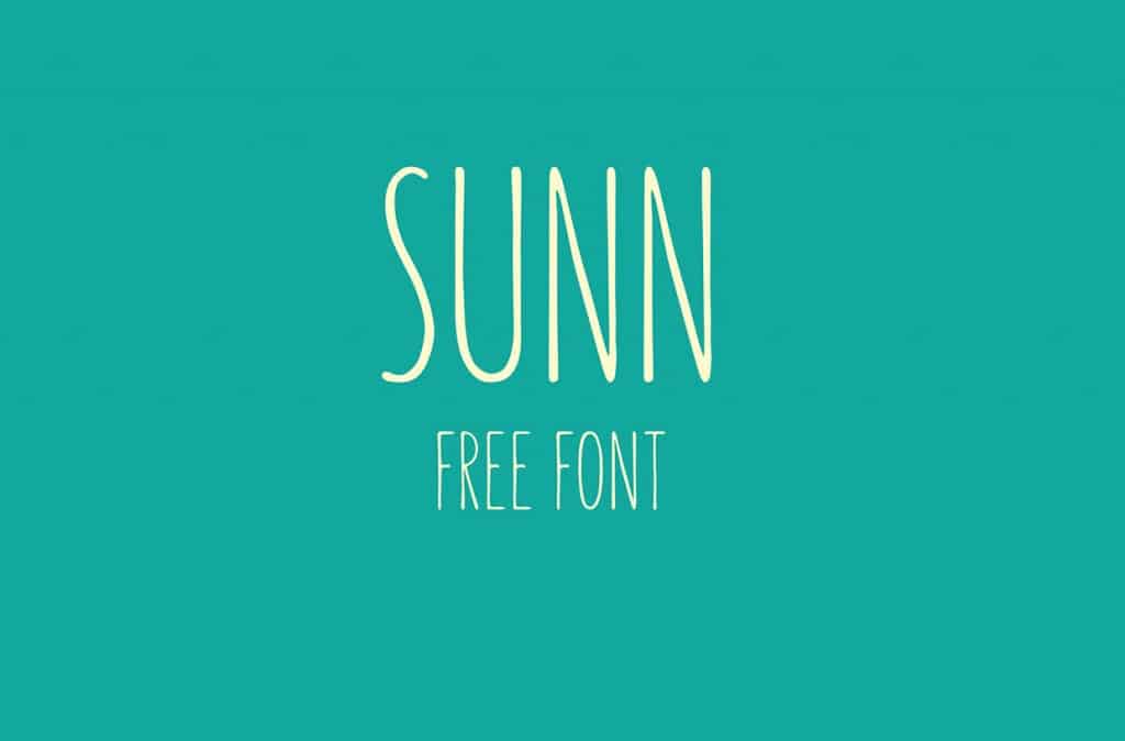 SUNN Free Handwriting Font