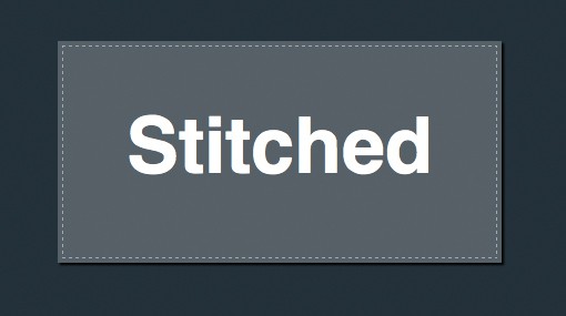 Stitched css text