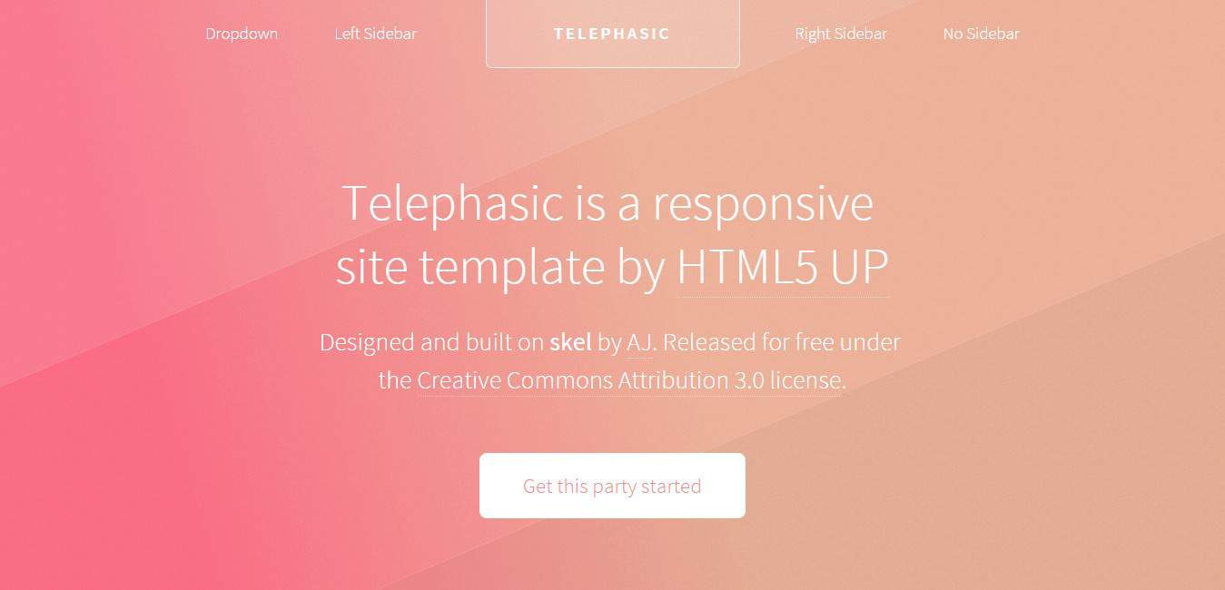 Telephasic by HTML5 UP - top dreamweaver templates