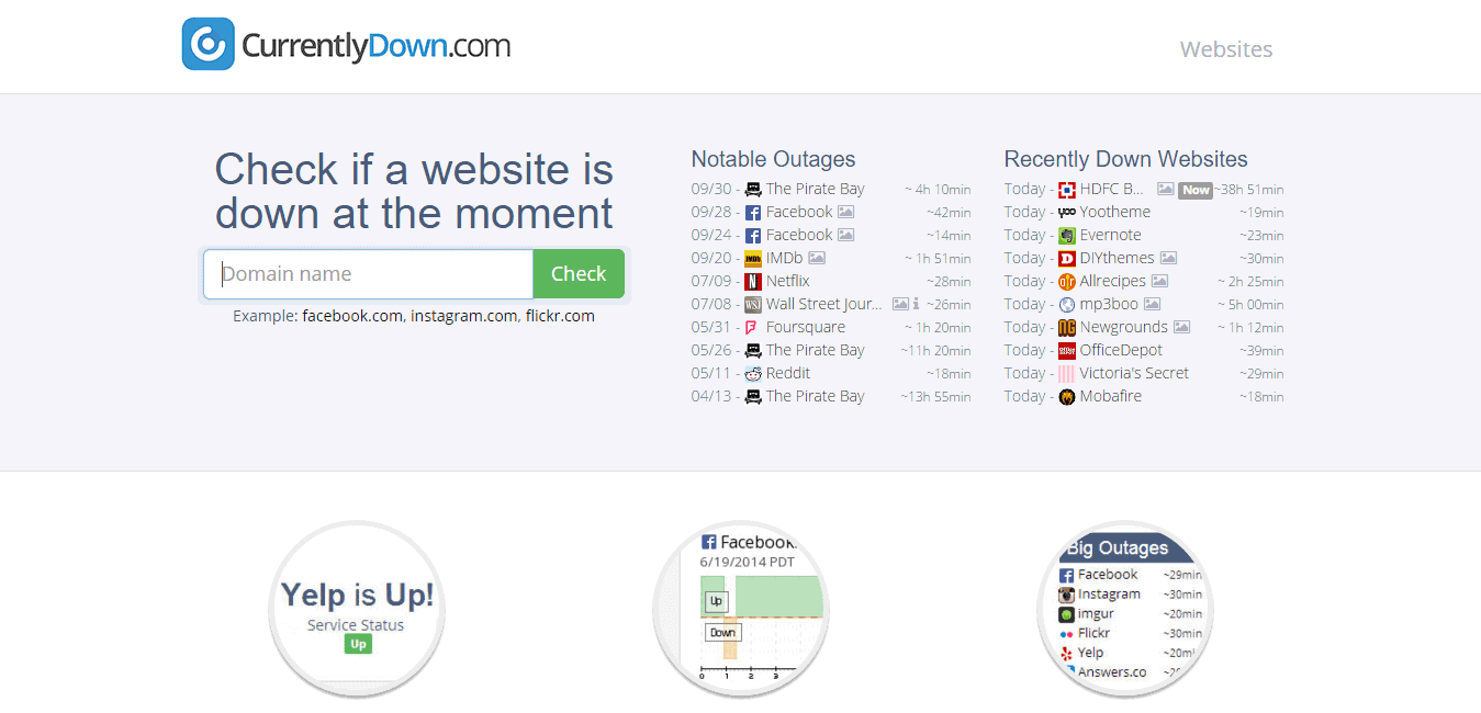 Website Monitoring CurrentlyDown