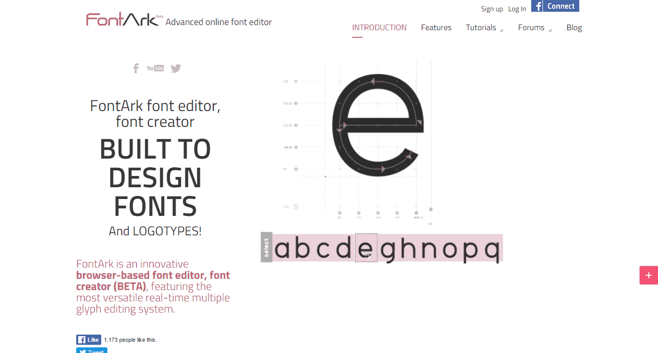 FontArk Advanced online font editor
