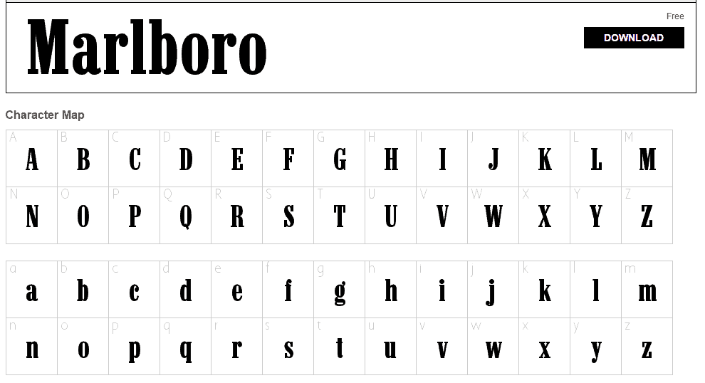 Marlboro Font - Free Cowboy Fonts