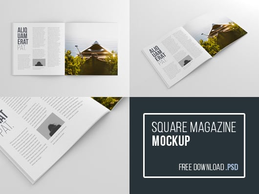 Square Magazine Mockup