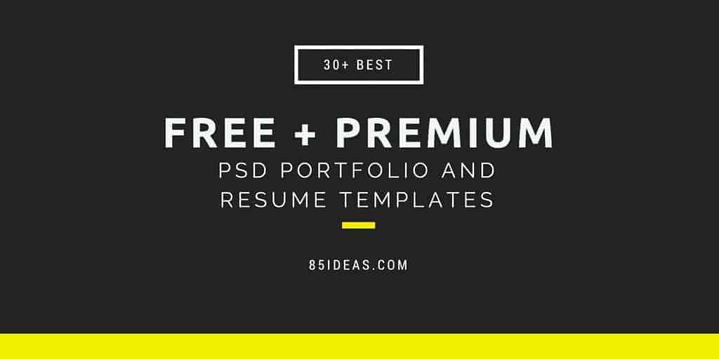 30  awesome psd portfolio and resume templates