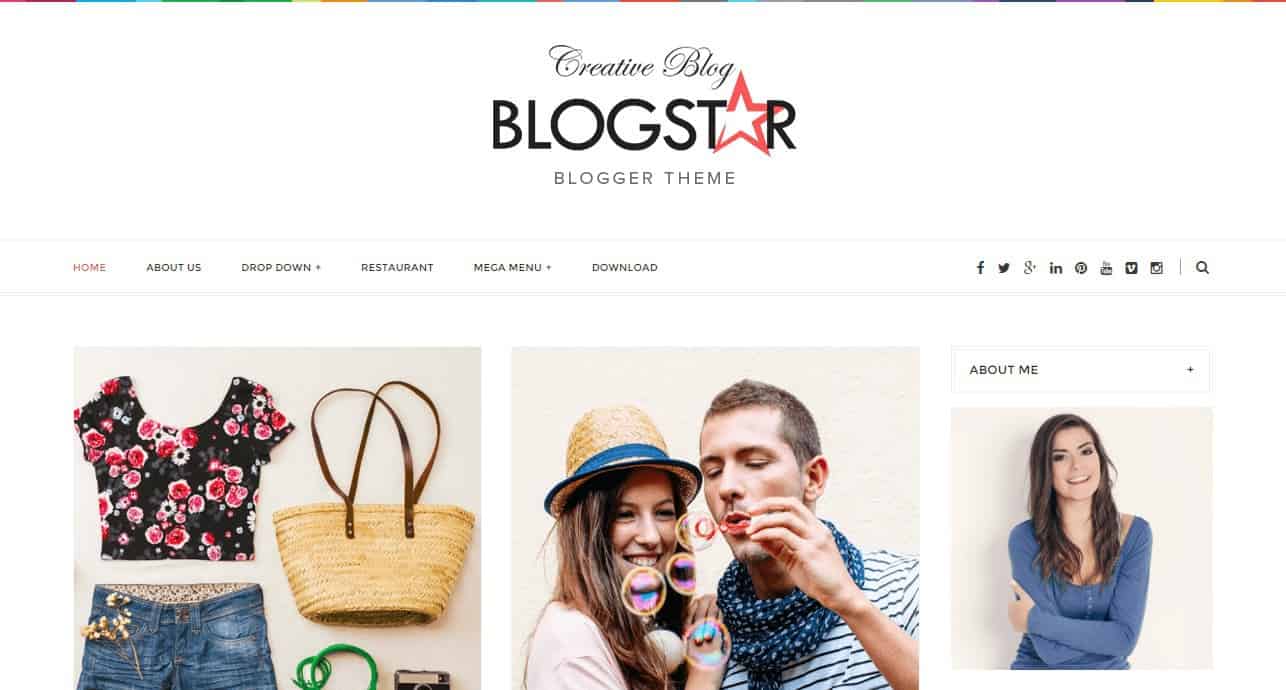 Blogstar Responsive Blogger Template