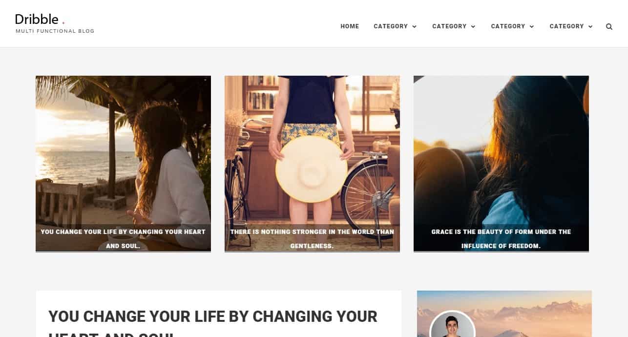 Dribble Clean Responsive Blogger Template