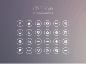 iOS7 Style Social Media Icons