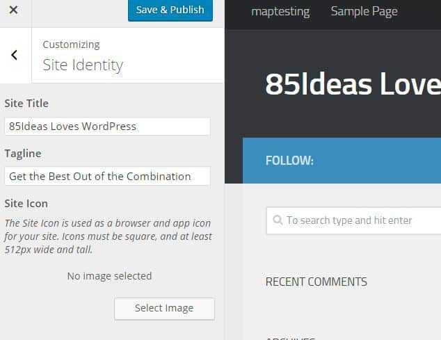 titles and tagline for WordPress