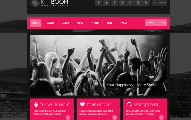 4-K-BOOM - Events & Music Responsive WordPress Theme