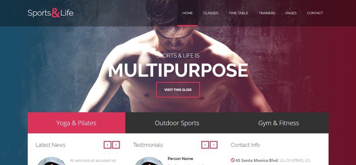 crossfit fitness-wordpress-website-template