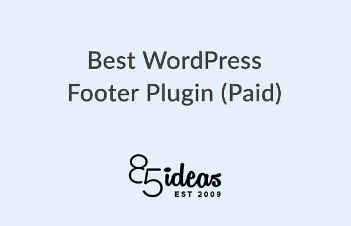 Wordpress footer plugin
