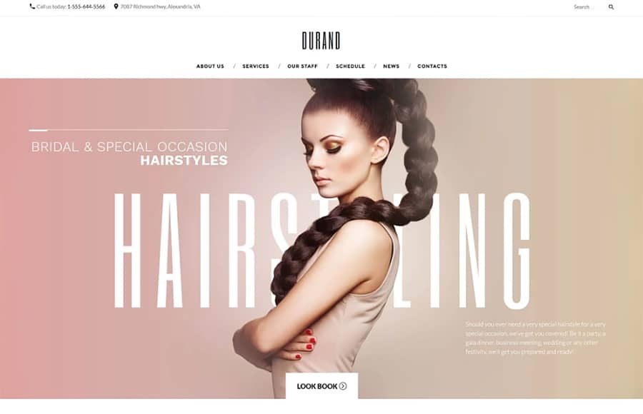 Durand - Beauty & Hair Salon WordPress Theme
