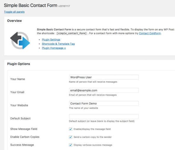 simple basic contact form